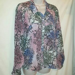 Jeans by Buffalo sheer blouse