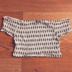 off the shoulder crop top