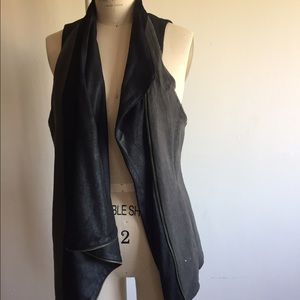 Helmut Lang Lamb Denim Leather Vest