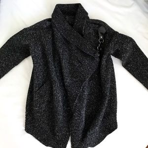 Black Marled Cardigan