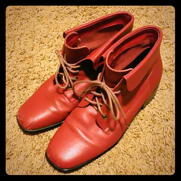 Red Coldwater Creek Ankle Boots