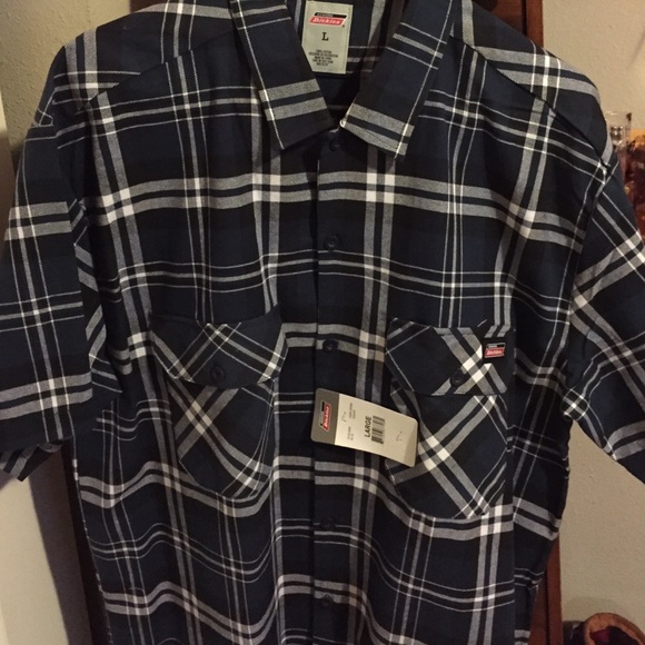 NWT DICKIES BUTTON UP MENS LARGE - Picture 4 of 4