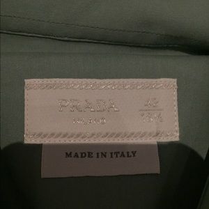 Prada designer long sleeve button up shirt