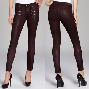 PAIGE Edgemont Skinny jean- Black Silk coating 24