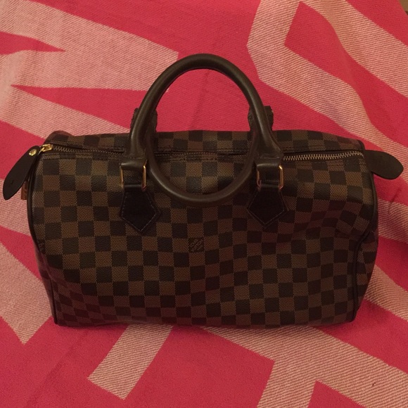 Brown Checkered Bag