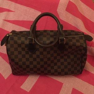 Brown Checkered Bag