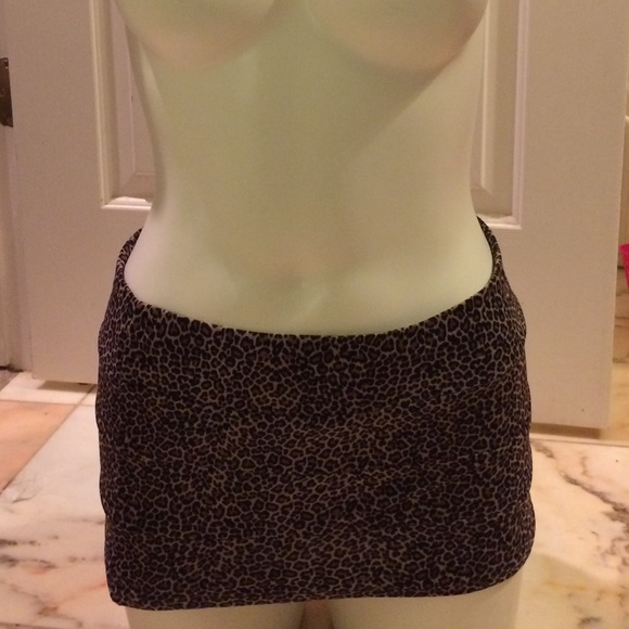 Leopard cheetah mini skirt small