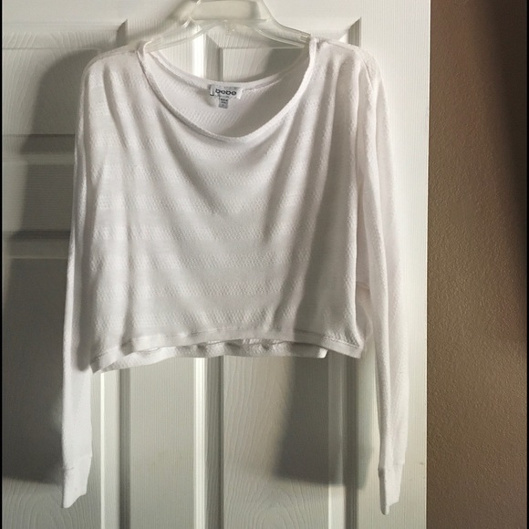 White Bebe long sleeve top, size L - Picture 1 of 4