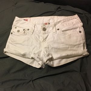 True religion Keira white shorts size 27