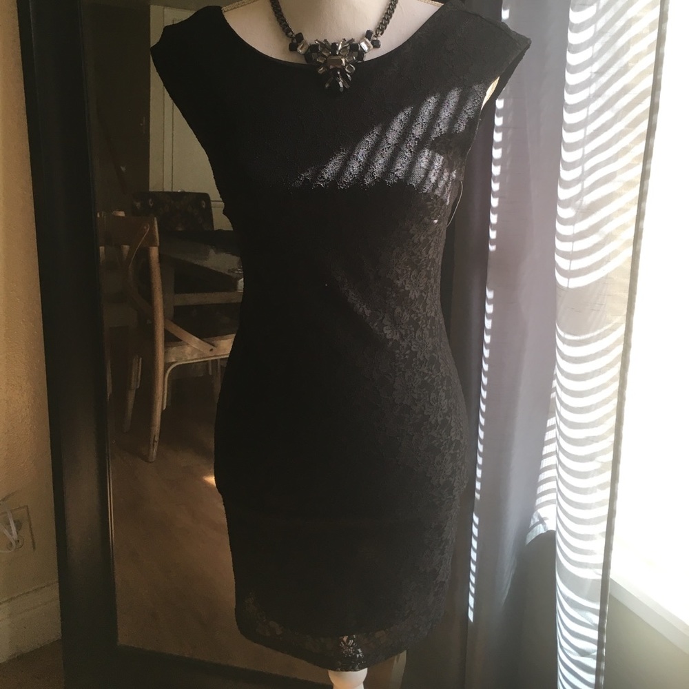 Black lace dress