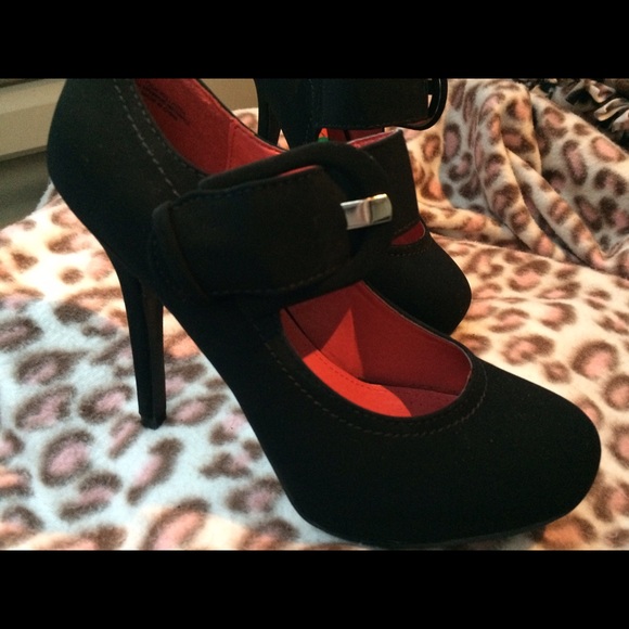 Black Velvet Heels