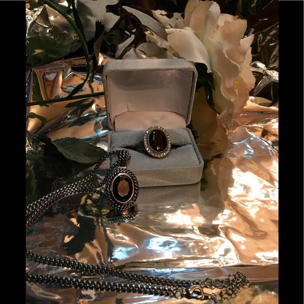 Fashion Cocktail Ring and Necklace