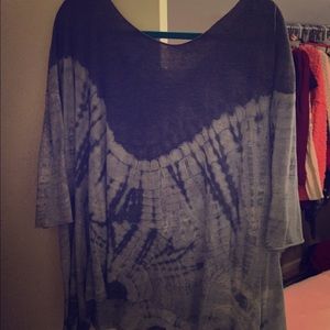 Free people we the free long sleeve tie dye top