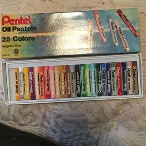 24 oil pastels!!! Missing one (the 25th) new!!!