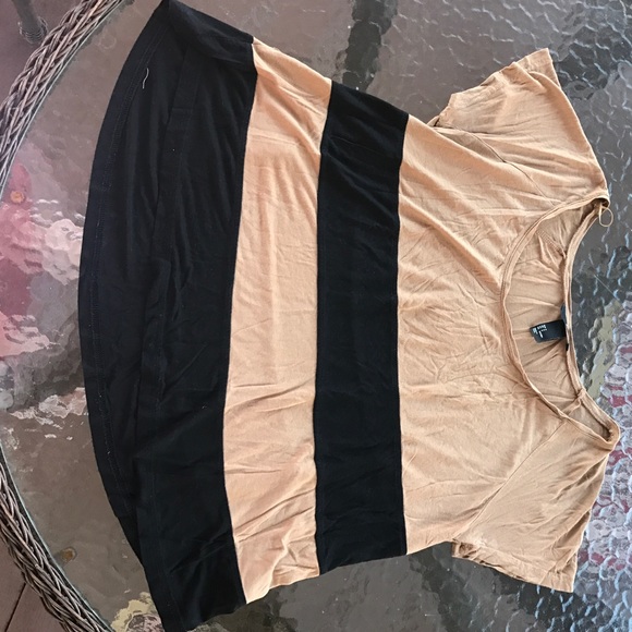 Black and brown striped blouse