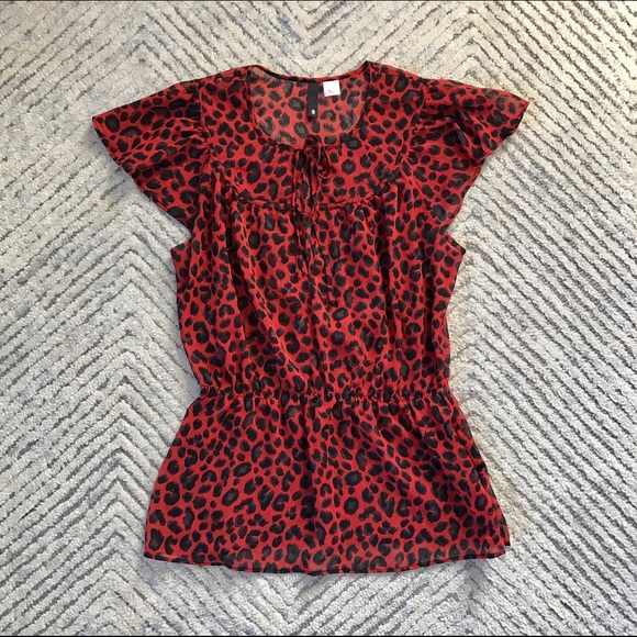 H&M Sleeveless Cheetah Blouse