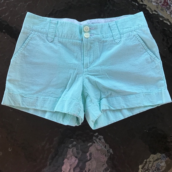 Mint  and white striped Tommy Hilfiger shorts
