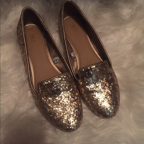 Gold Glitter Flats