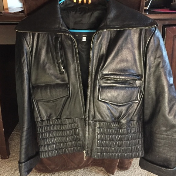 Black Leather Fringe Jacket