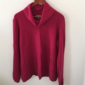 Pink Calvin Klein cowl-neck sweater