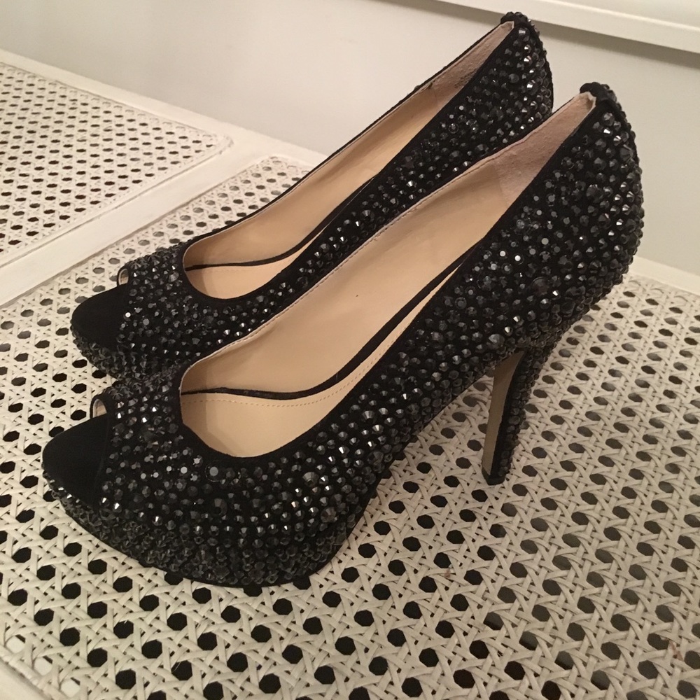 Black studded heels