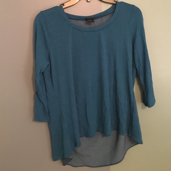 Blue quarter length Ann Taylor shirt