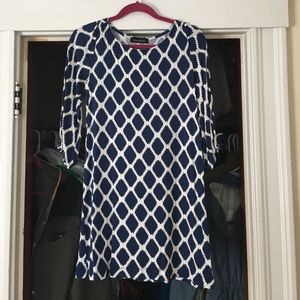 Shift patterned swing dress