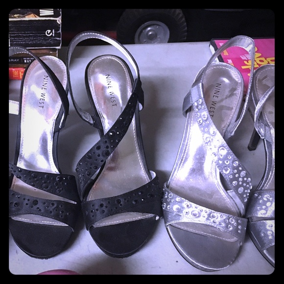 Nine West blk & silver - Picture 1 of 1