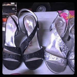Nine West blk & silver