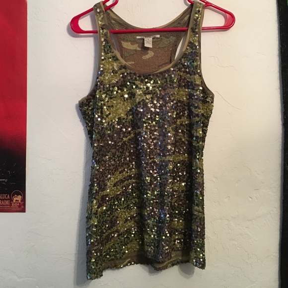 Lucky Brand Tops - Lucky Brand sequin camo tank