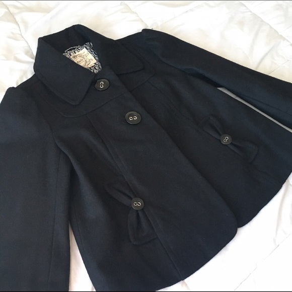 Black Tulle wool jacket. Size small