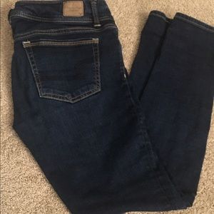 American Eagle super stretch skinny jeans.
