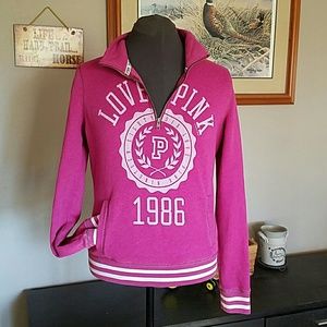 ON HOLD PINK 1/4 Zip Sweatshirt