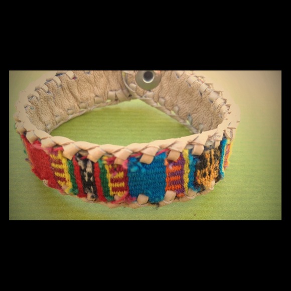 Leather Woven Yarn bracelet