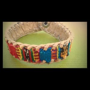 Leather Woven Yarn bracelet