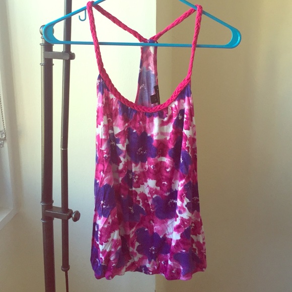 Pink and purple print tank - Picture 1 of 2