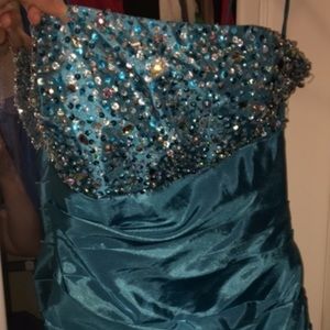 Turquoise prom dress