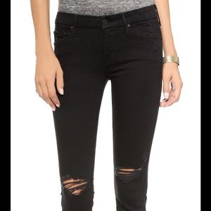 Ripped Black Mother High Rise