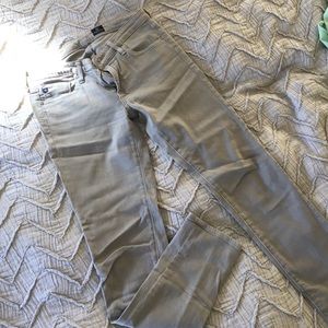 AG "Stevie Ankle" slim straight leg grey jeans