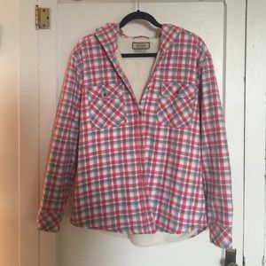 Hooded Sherpa Lined Flannel with Hood