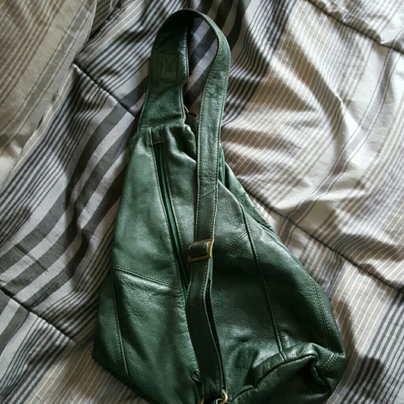 Genuine leather purse sling type