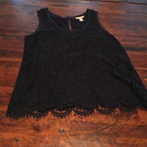 Black lace top