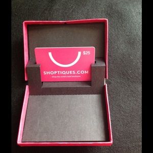 $25 gift card to SHOPTIQUES.COM.