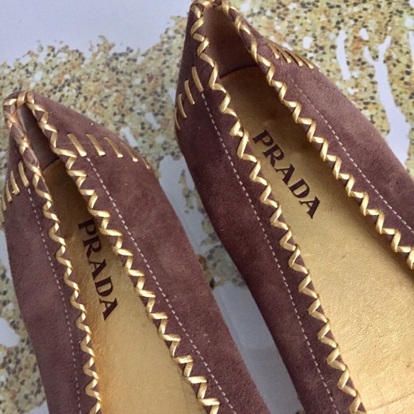 Prada Peep Toe Ballet Flats - Picture 5 of 7