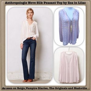 🎀 Fits XS, S Neve Peasant Top Lilac Zoa