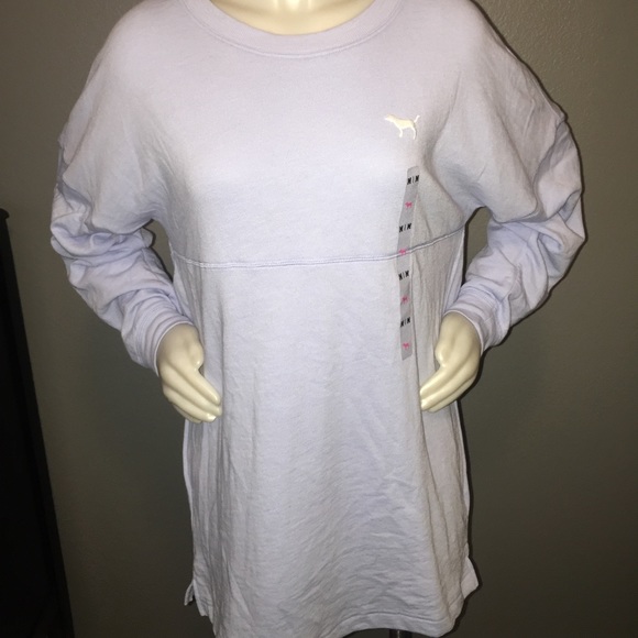 Pink Victoria Secret Varsity Crew - Picture 3 of 4