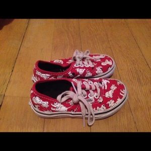 Dalmatian red vans size 10.5