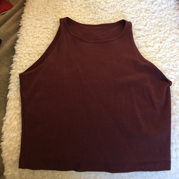 NEVER WORN AMERICAN APPAREL CROP TOP - Burgandy