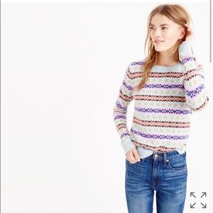 J crew fair isle crew neck sweater