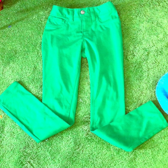 Green kids streachy pants